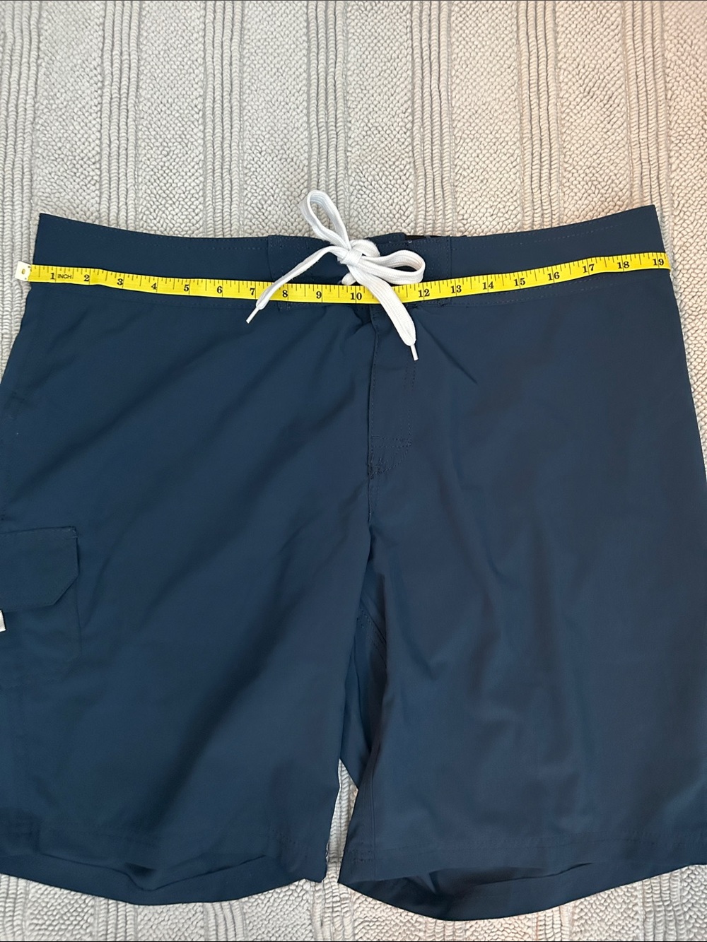 Kanu Surf Navy Women's Swim Board Shorts with White Drawstring